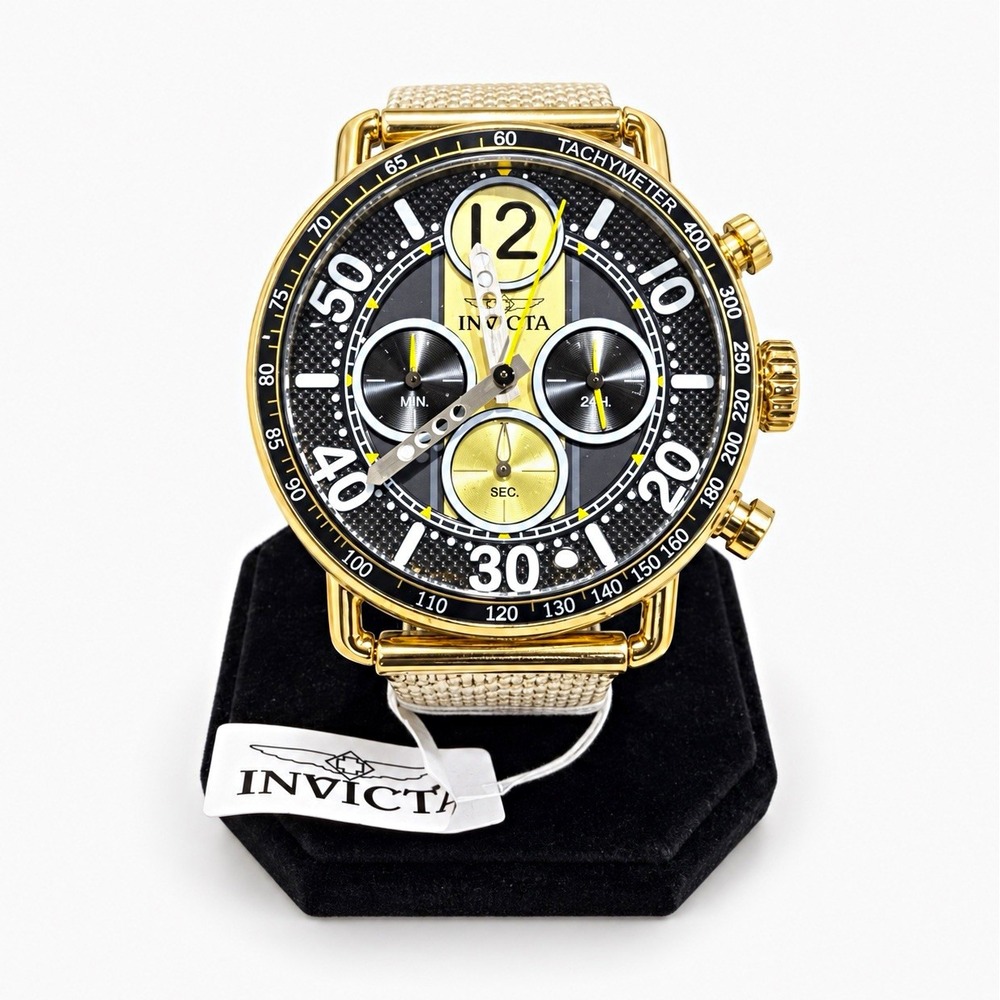 Invicta Speedway Vertexia 69473 Men's 44mm Gold Tone Chronograph Watch NWT